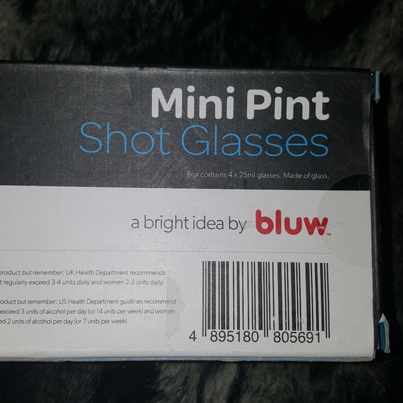 bluw Mini Pint Shot Glasses 4 Pack New Barware. - Picture 8 of 9